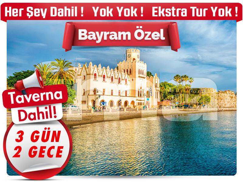 MEGA KOS ADASI TURU ''Bayram Özel'' 3 Gün - 2 Gece (23 - 25 Mayıs)