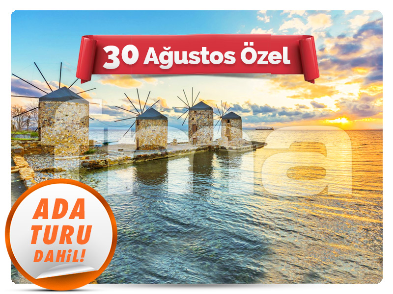 Çeşme Çıkışlı Günübirlik KUZEY SAKIZ ADASI TURU ''30 Ağustos Özel''
