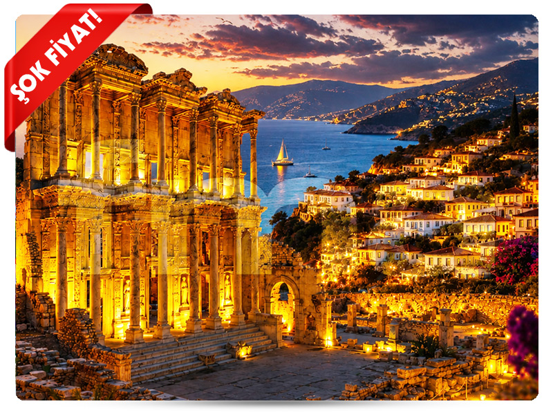 Gece Işıkları ile EFES ANTİK KENTİ ve ŞİRİNCE